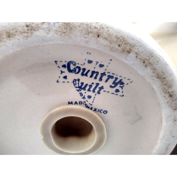 Salt and Pepper Shakers Country Quilt LOFISA Mexico Discontinued Cozy Farmcore - Picture 4 of 12